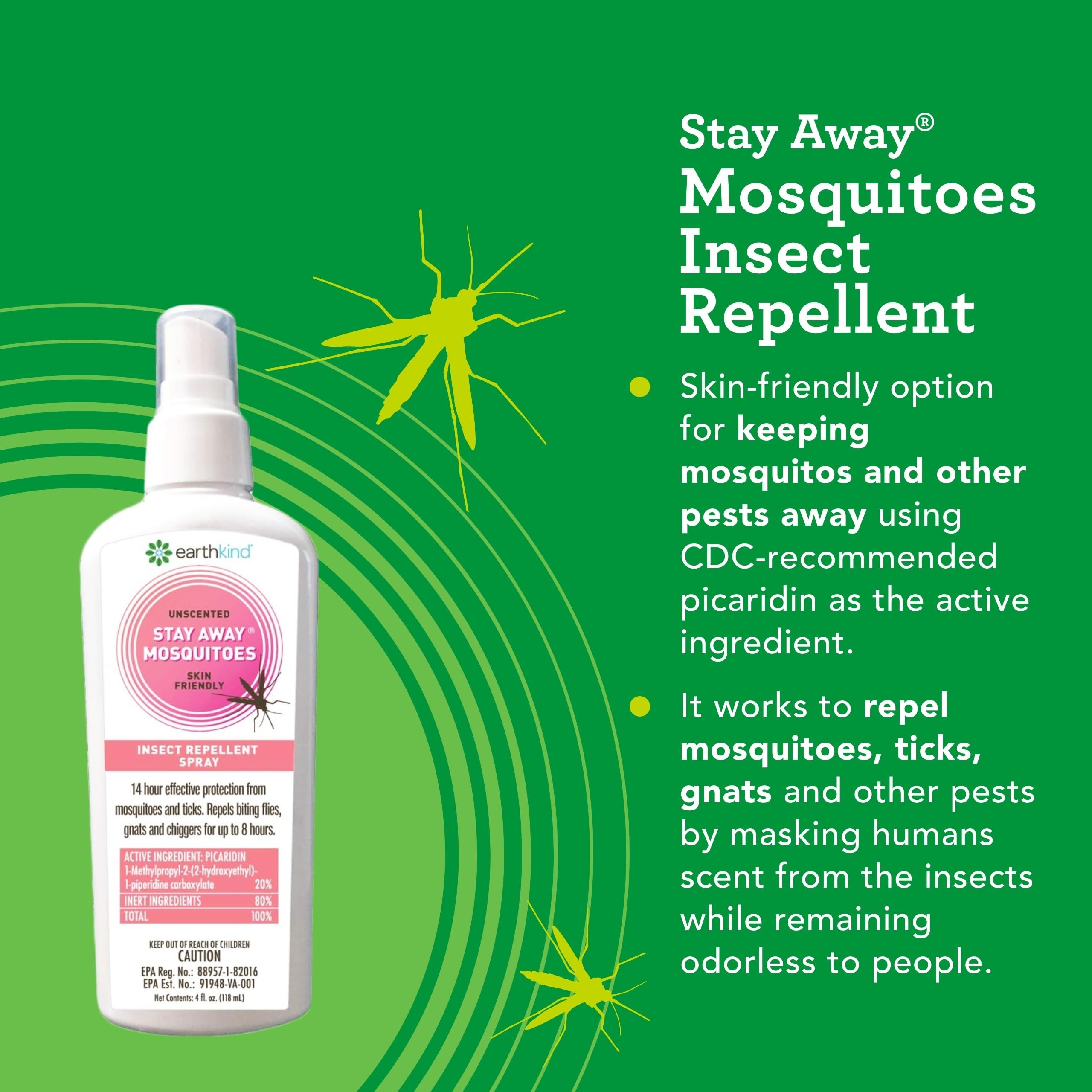 Stay Away Picaridin 14h, protection efficace contre les moustiques