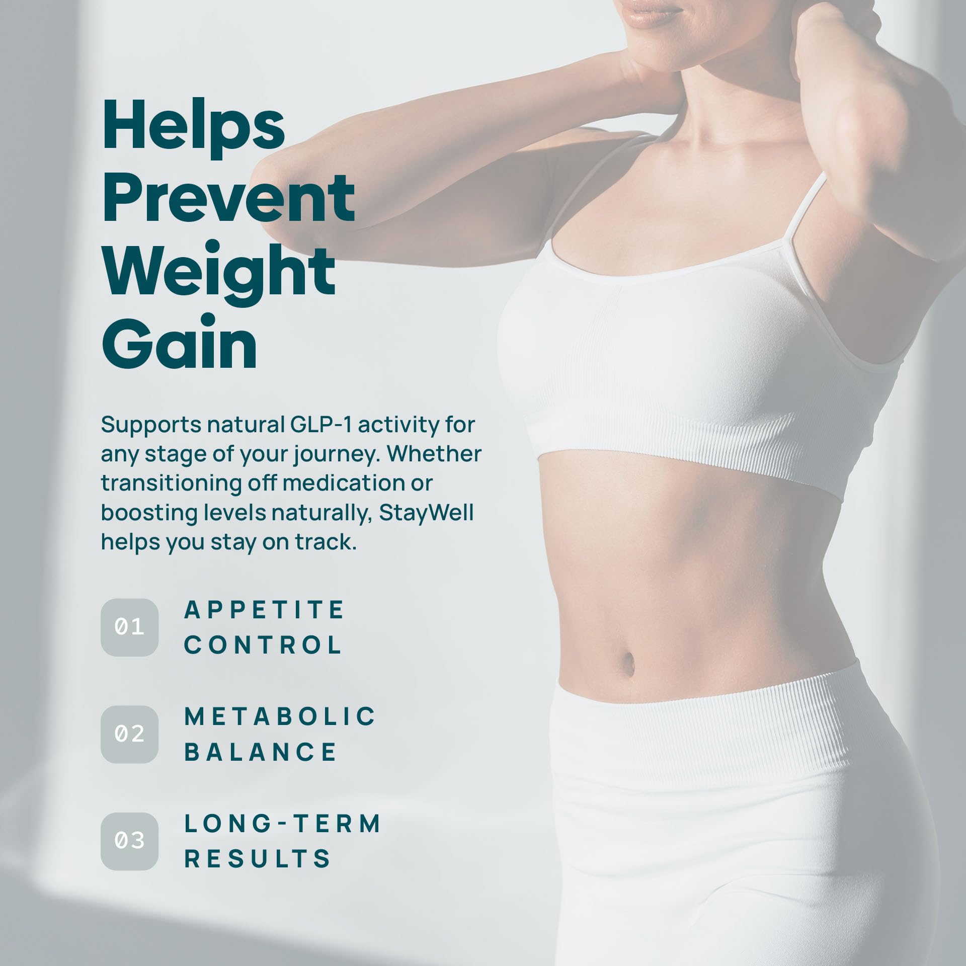 Stay-Well Naturals GLP-1 Garcinia Cambogia et Berberine comme composants clés.
