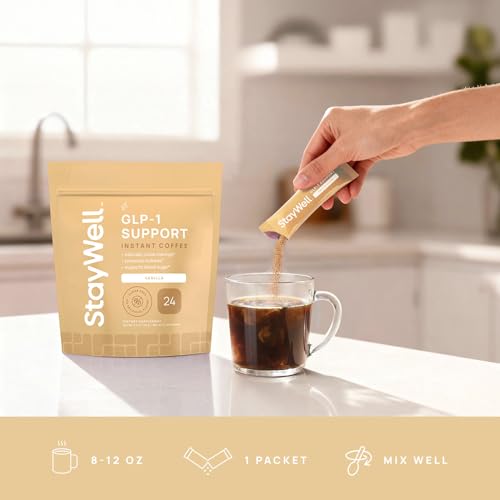 Stay-Well Naturals Slim Coffee GLP-1, emballage vanille – arôme séduisant.