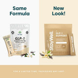 Stay-Well Naturals Slim Coffee GLP-1, tasse chaude vanille, dégustation sans amertume.