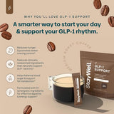 Stay-Well Naturals Slim Coffee GLP-1 – verre de café vanille prêt à savourer.
