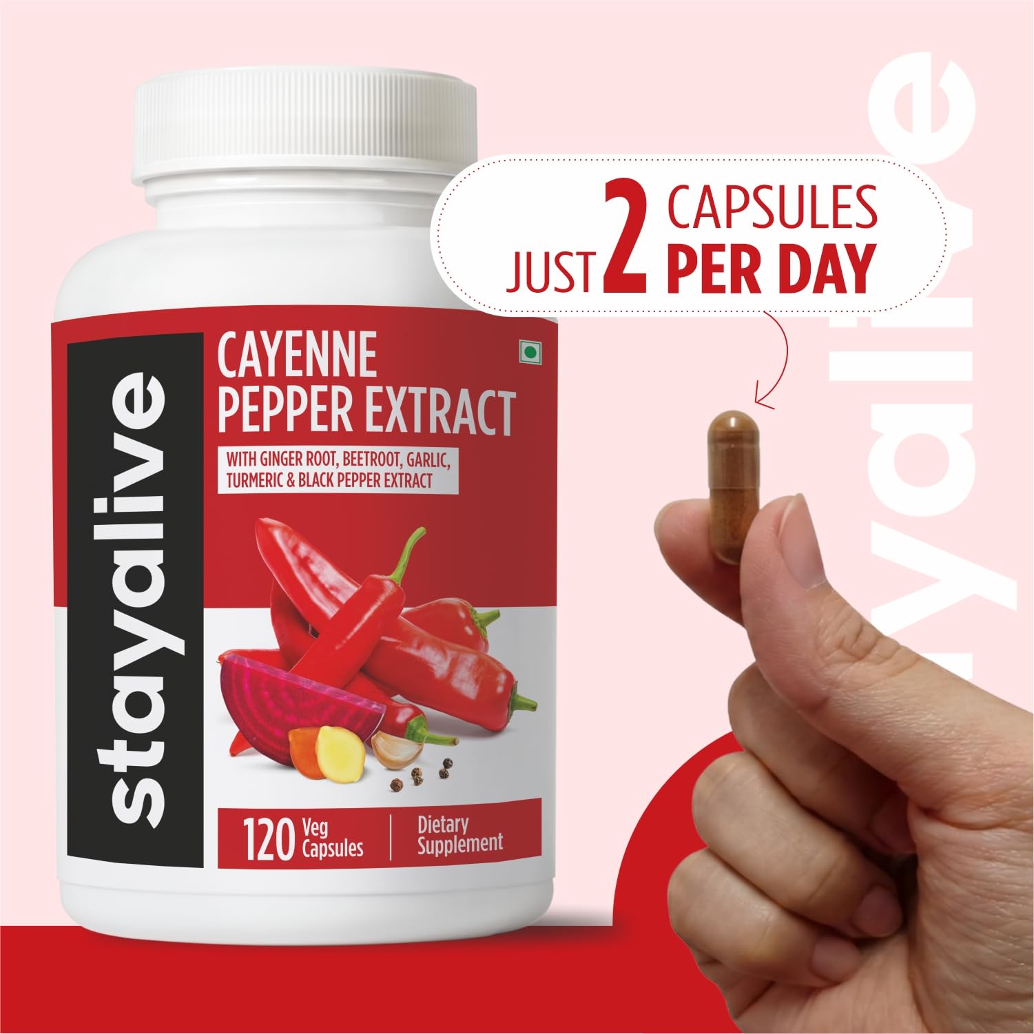 STAY ALIVE Cayenne 6-en-1 – ensemble vegan sans gluten adapté à divers régimes