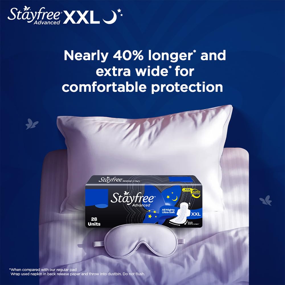 Stayfree Avance XL ailes stables et fixation pour rester en place.