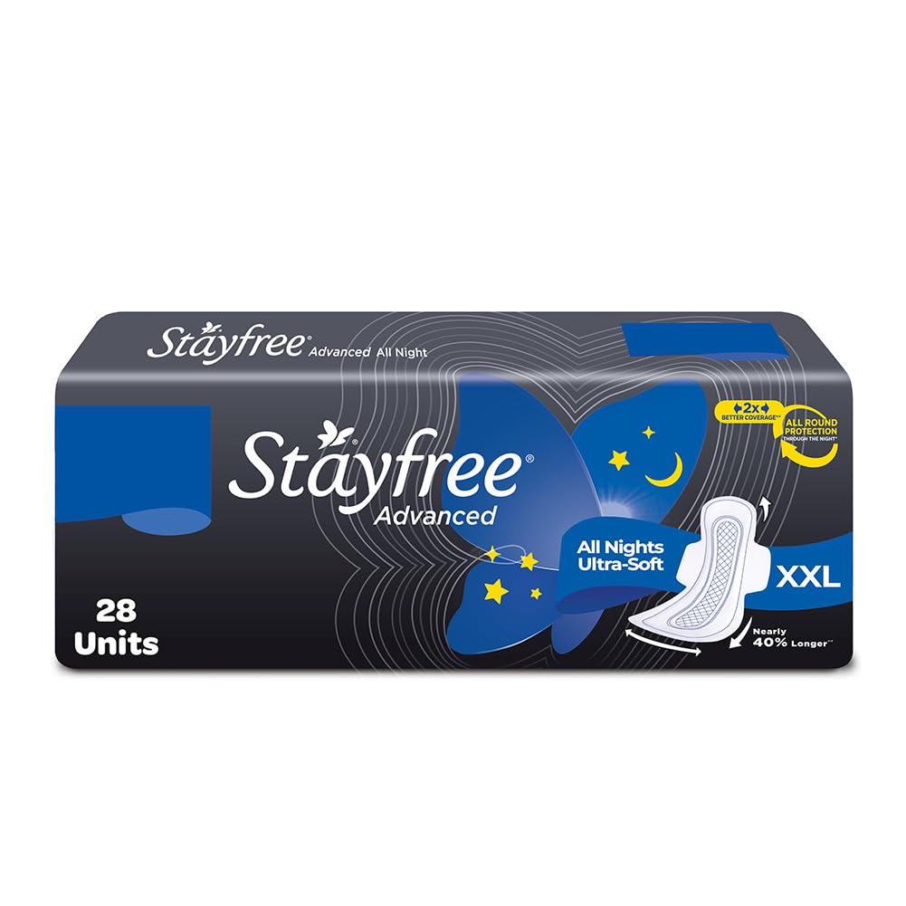 Stayfree Avance XL avec ailes pour une protection nocturne fiable.