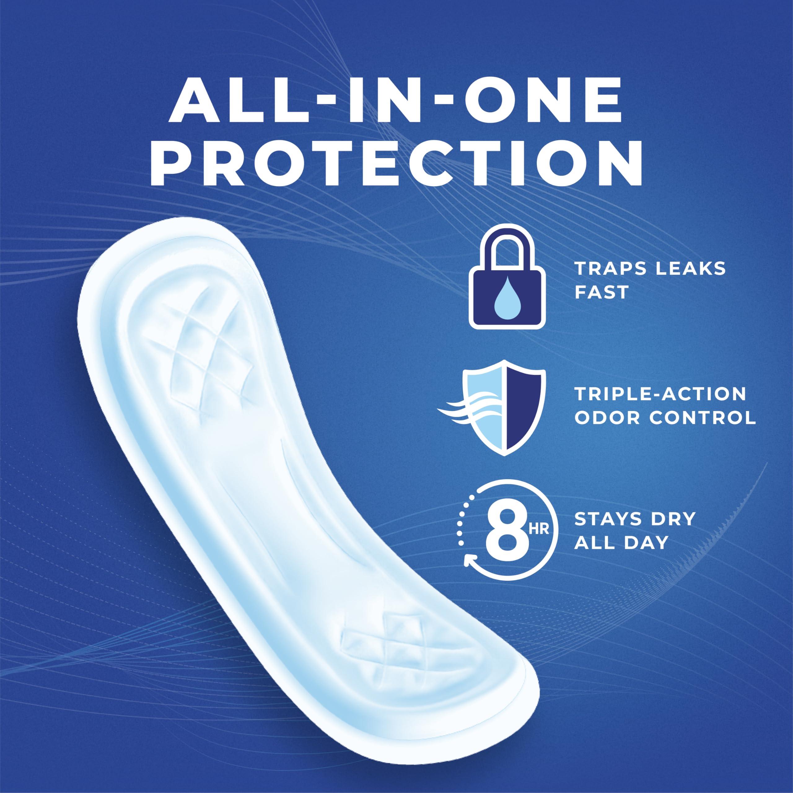 Stayfree Maxi Pads forme-confort : coupe qui épouse le corps et offre un maintien naturel