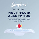 Stayfree Maxi Regular cœur anti fuite assure sécurité latérale et frontale