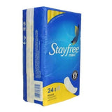 Stayfree serviette maxi régulière hypoallergenique pour peaux sensibles.