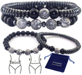 STCORPS7 bracelet magnétique en hématite, détail perles et énergie potentielle.