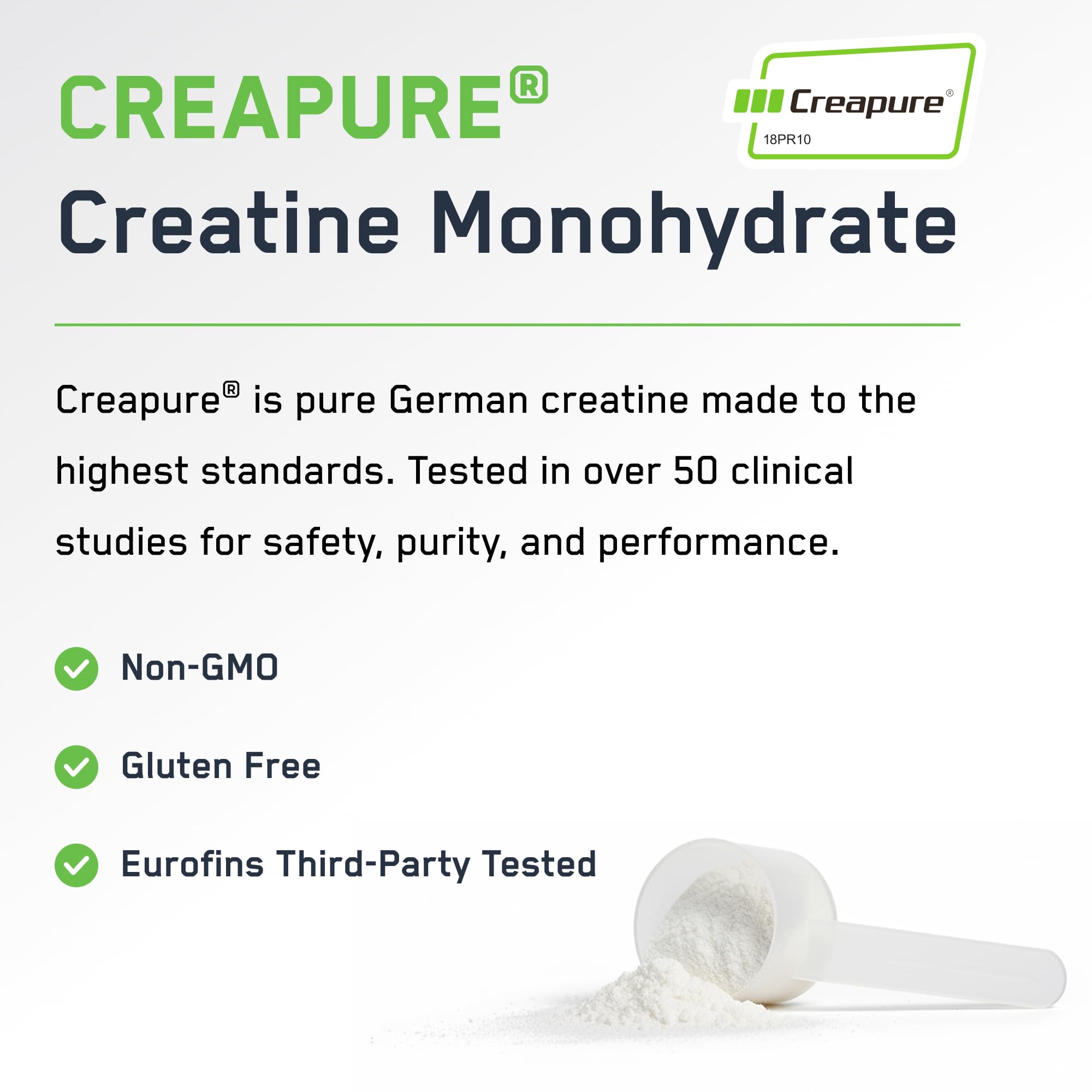 SteelFit Creapure fournit une dose quotidienne de 5 g adaptée à tous.
