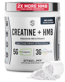 SteelFit Poudre Creatine HMB – dosage précis pour optimiser l'entraînement et la récupération.