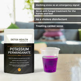 STELLAR CHEMICAL CORP Poudre permanganate potassium, texture dense observable en gros plan.
