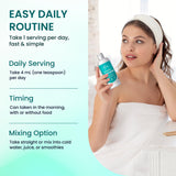 Goutte Stellar Liposomal Glutathione versée dans l'eau pour une consommation pratique.