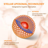 Stellar Liposomal CoQ10 emballage-boite reflète pureté et contrôle qualité.