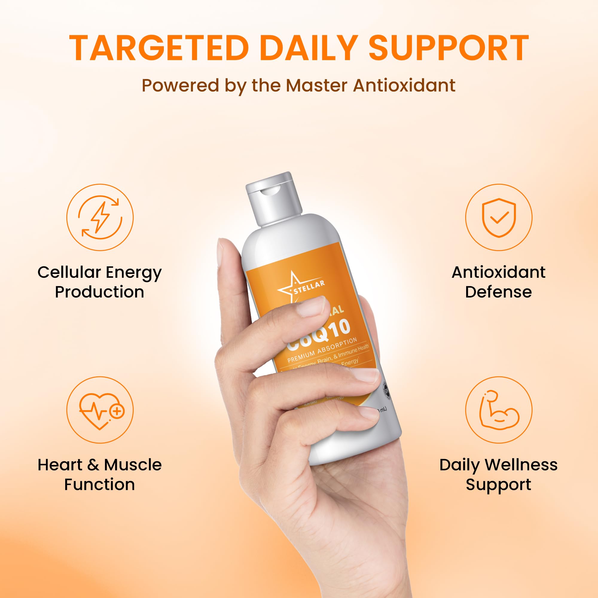 Stellar Liposomal CoQ10 préparation-rapide à diluer pour consommation facile.