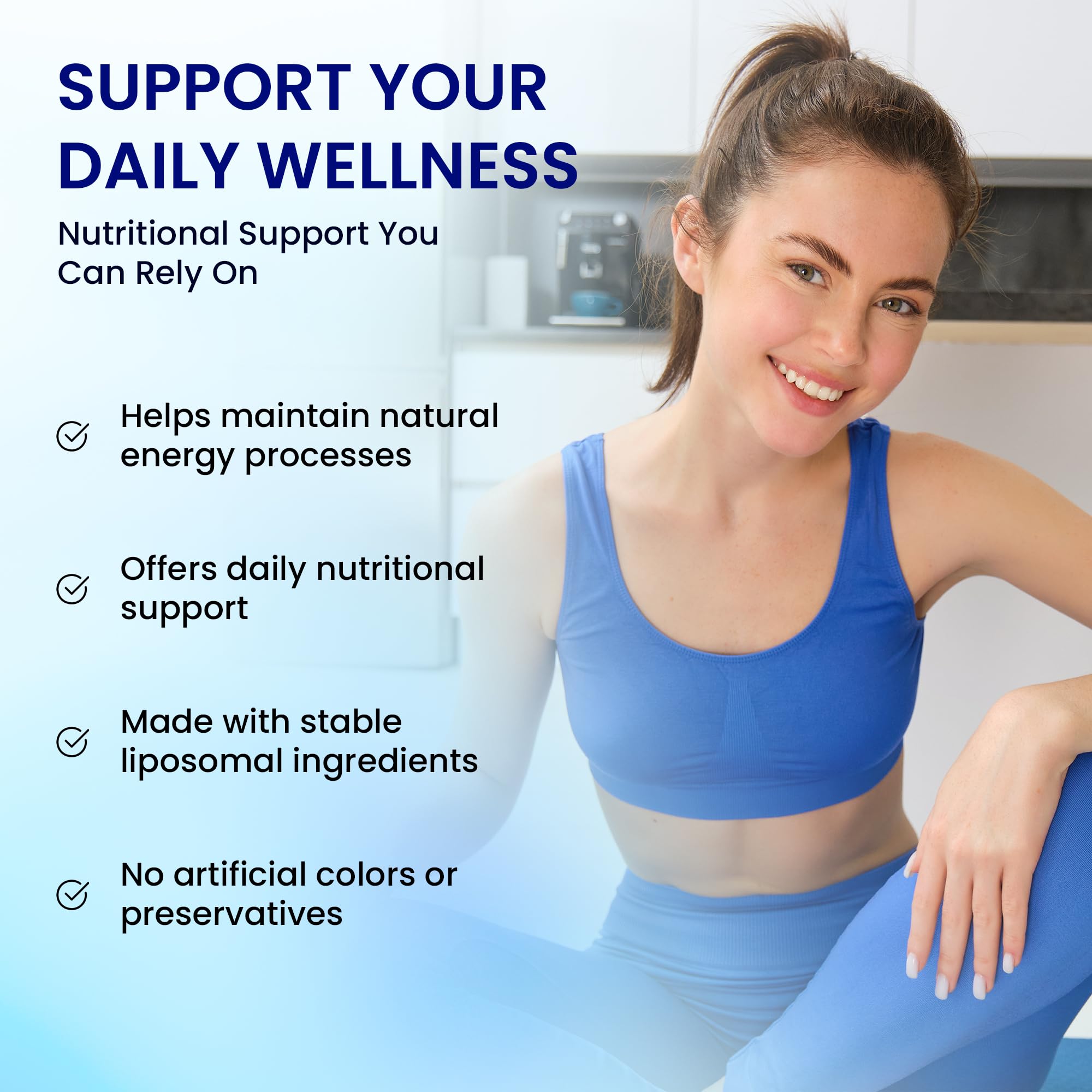 Stellar Liposomal NAD+ verre-doseur pratique pour dose quotidienne.