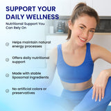 Stellar Liposomal NAD+ verre-doseur pratique pour dose quotidienne.