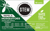 Stem lingettes anti-moustiques ensemble 3 paquets, solution pratique en voyage.