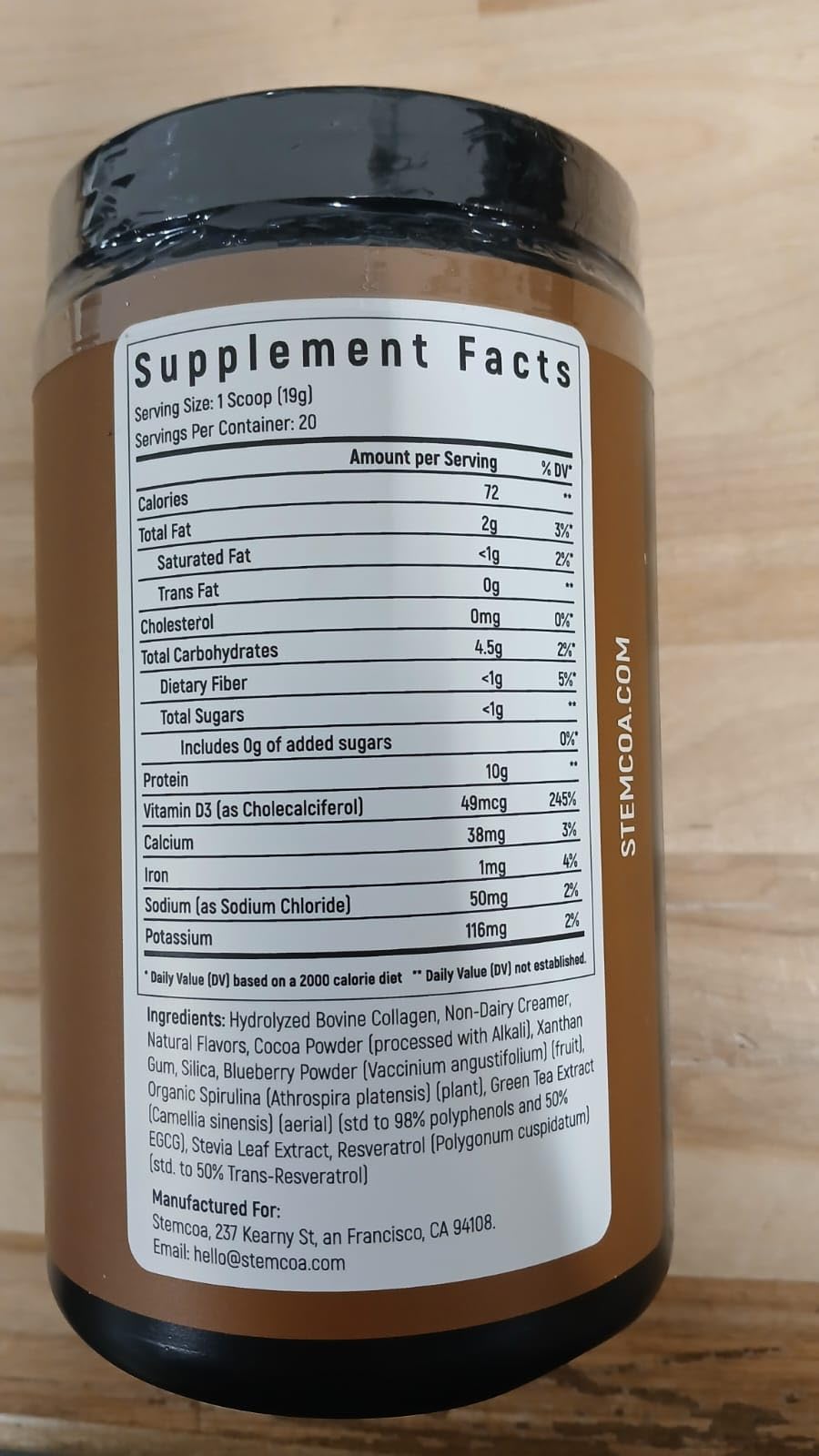 Stemcoa NCR1 compatible keto et sans gluten pour régimes variés