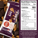 Barre Step One chocolat noir et noix emballage, snack pratique sans gluten.