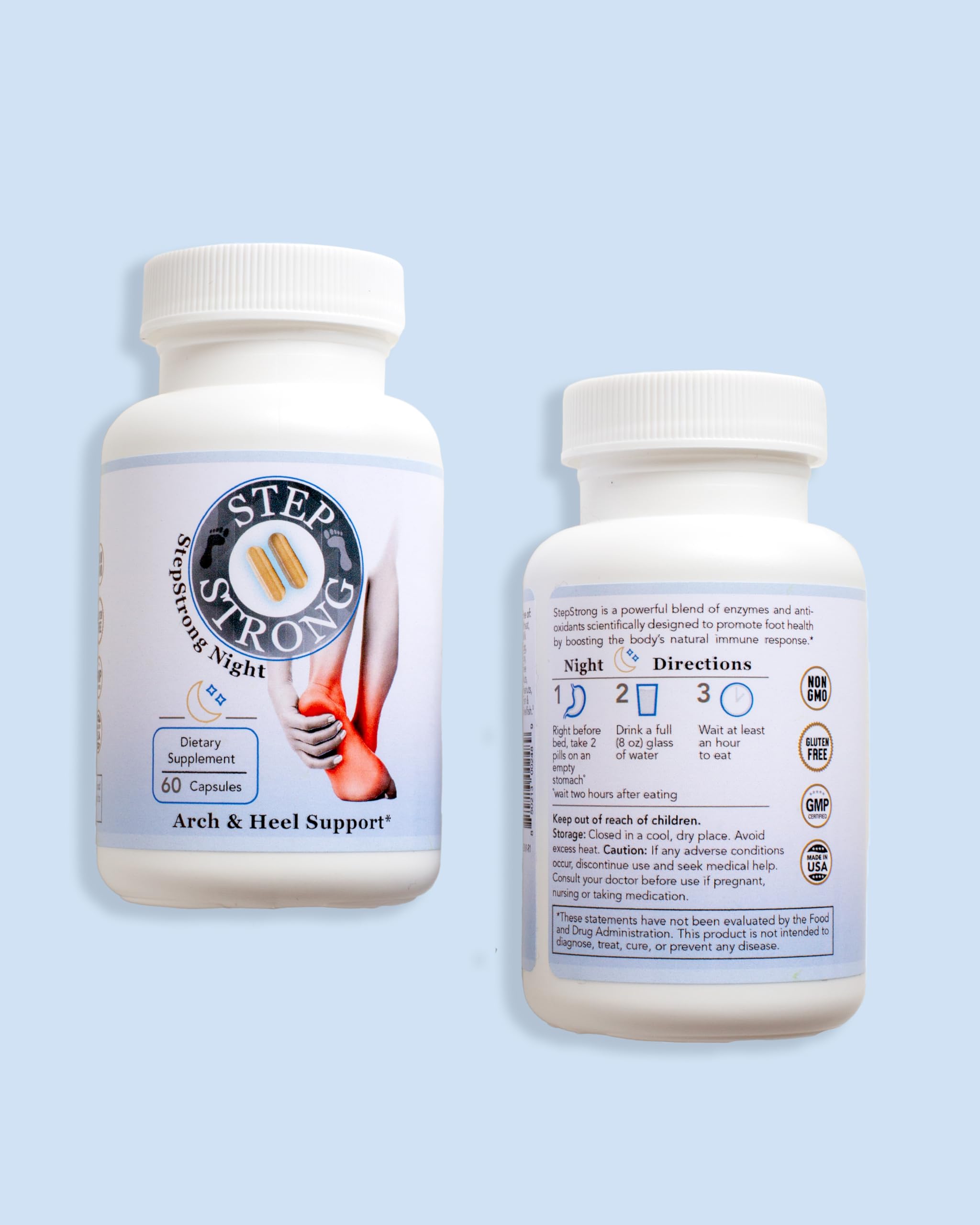 Capsules StepStrong : prise matin et soir, routine facile.