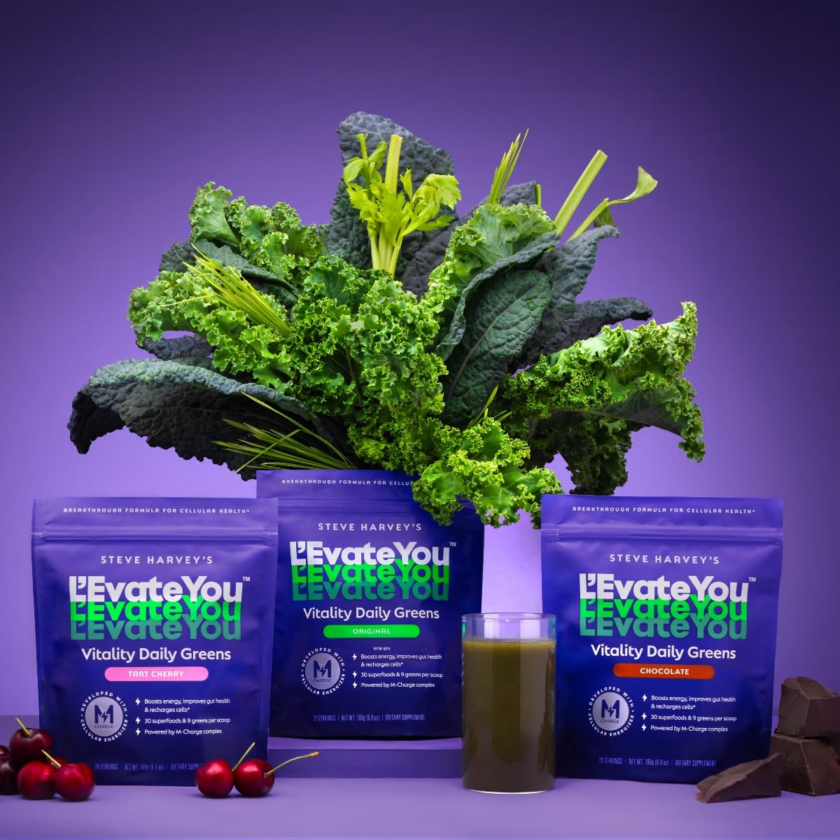 Routine bien-être L'Evate You Vitality Daily Greens, soutien digestif