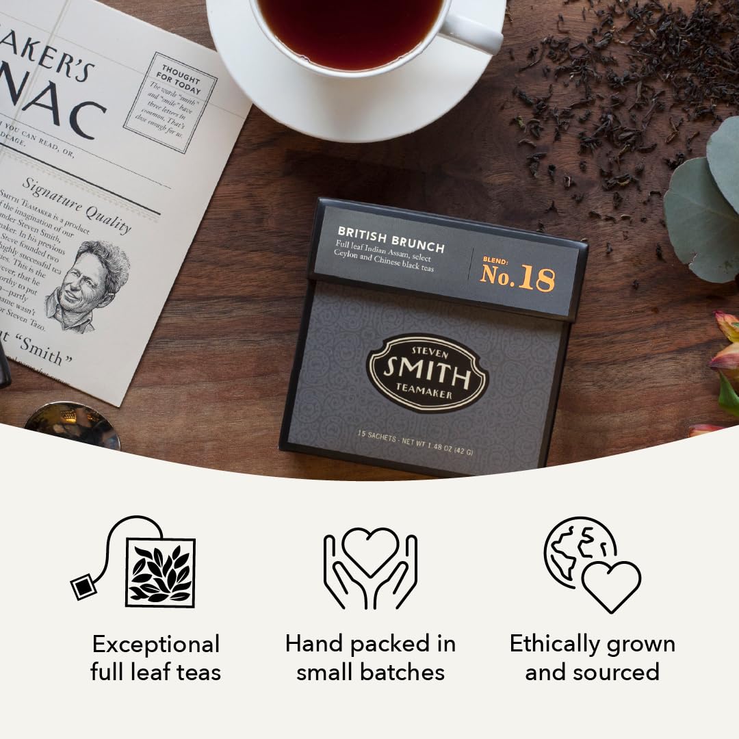Steven Smith Teamaker British Brunch No.18, sachets-microplastique-free : thé écologique et sûr