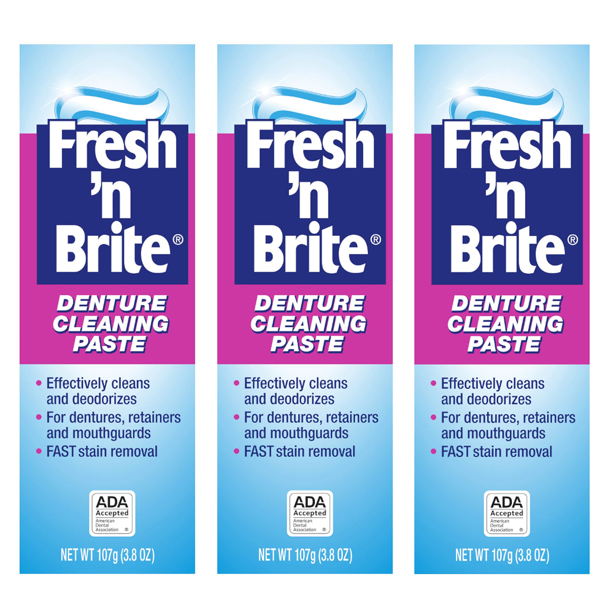 Stim-U-Dent Pâte Denture Brillance: élimine les taches pour un sourire éclatant.