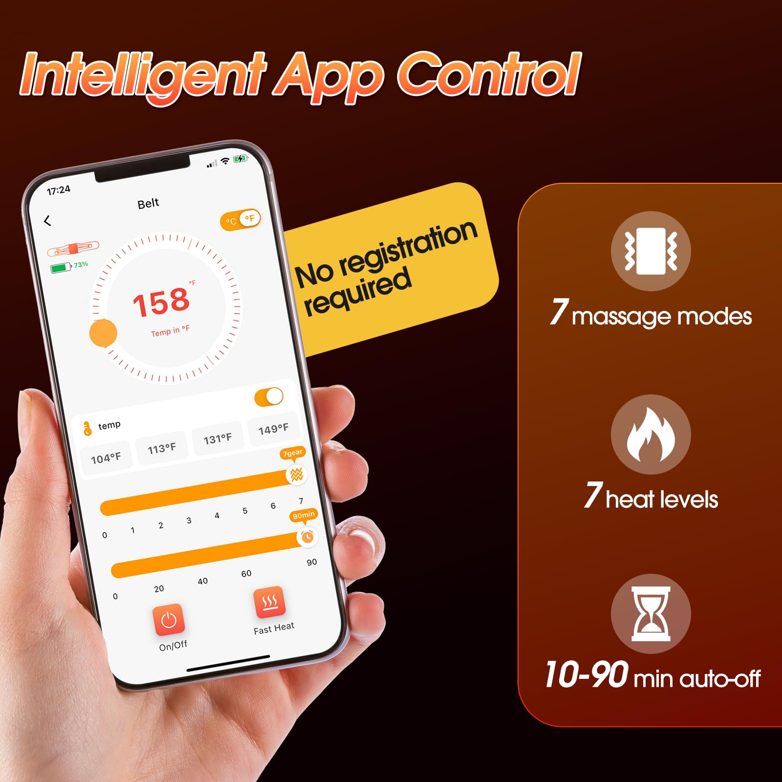 Stofiro controle-app, gestion simple de chaleur et massage