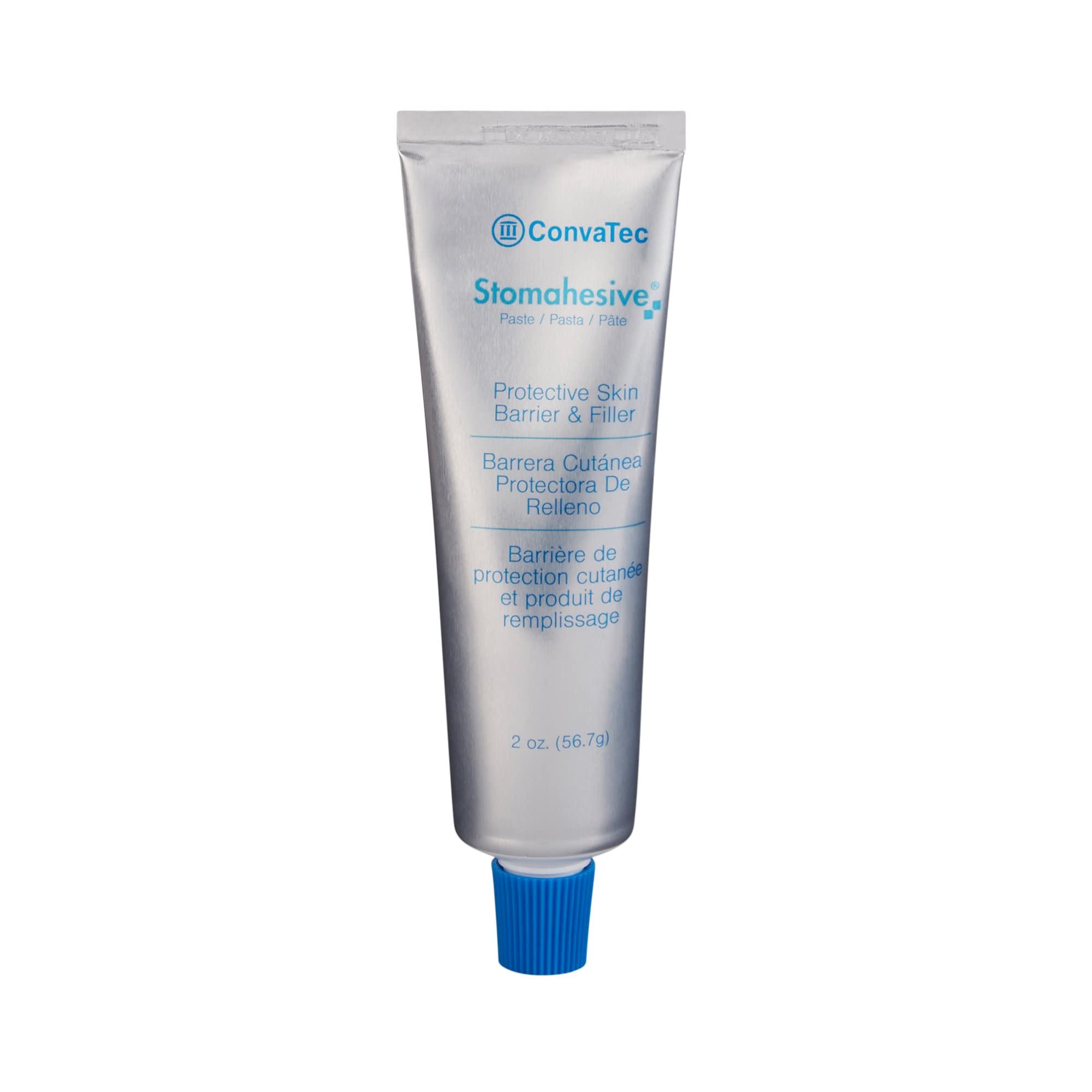 Application douce et précise de la pâte-barrière Convatec pour lissage ciblé.