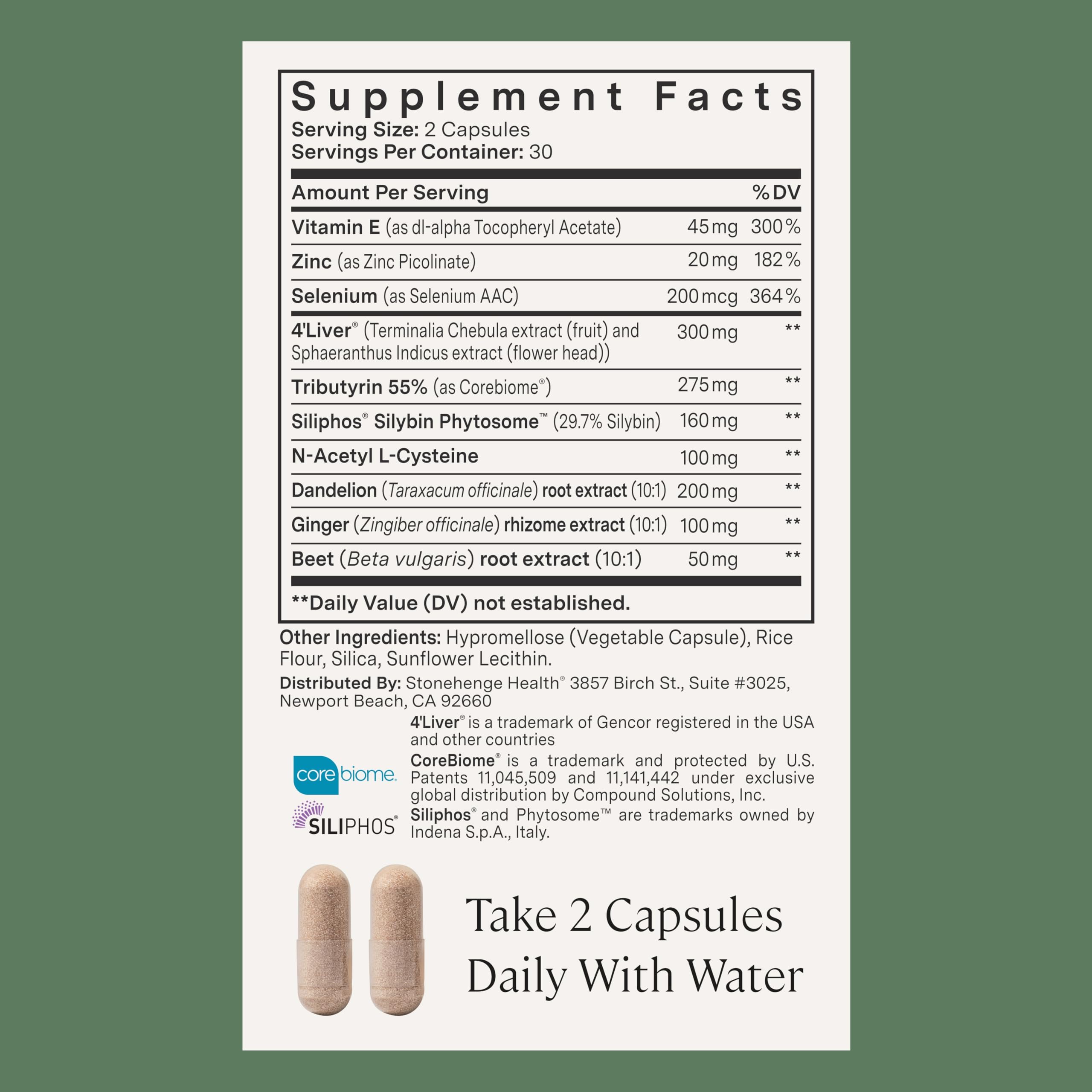 Vitamine E Stonehenge Health Dynamic Liver: antioxydant et soutien général.