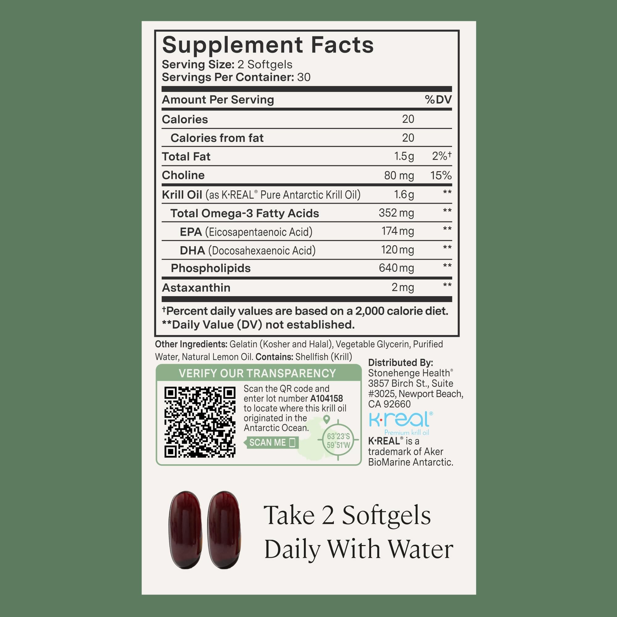 Stonehenge Health Dynamic Krill Oil – sans odeur et sans arrière-goût.