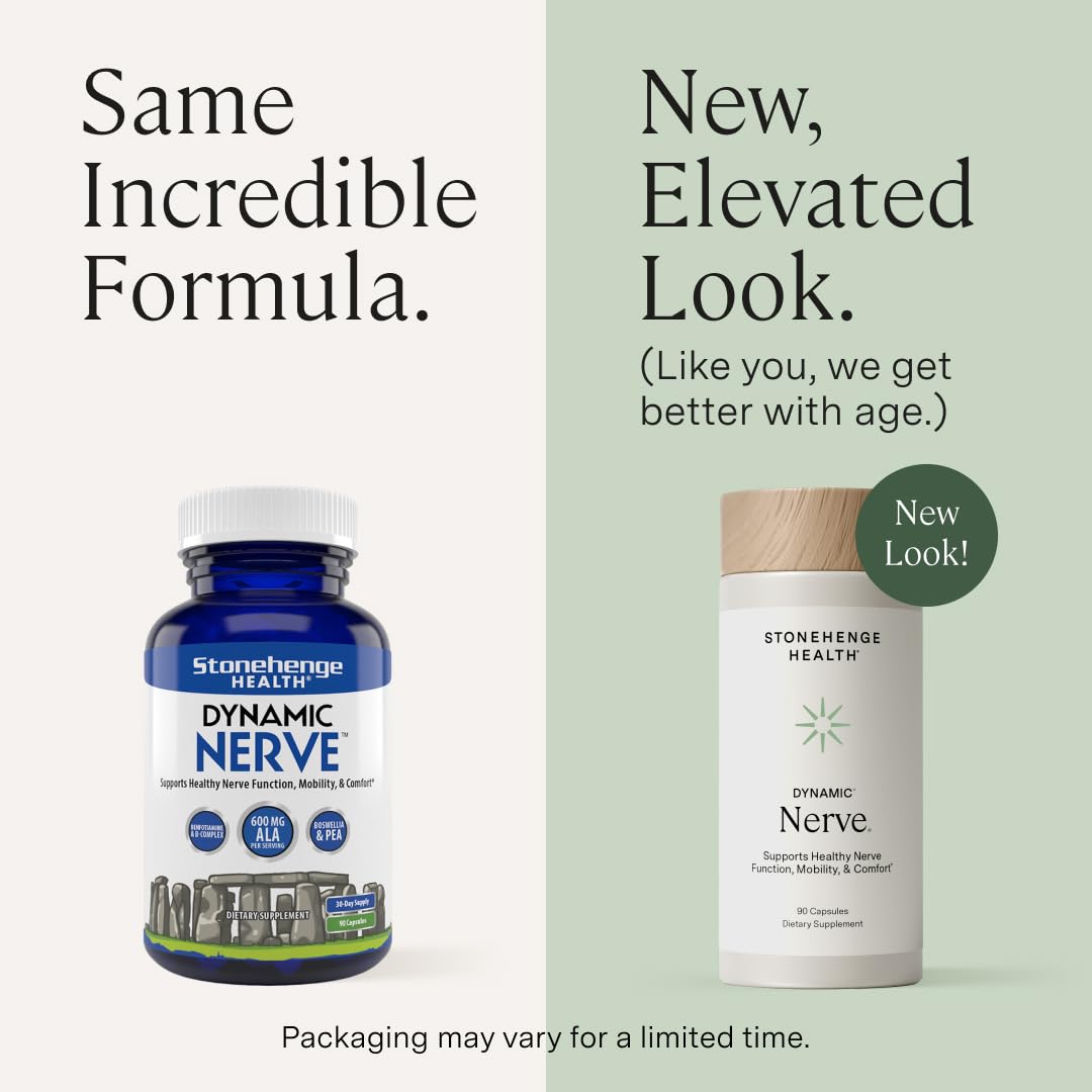 Stonehenge Health Dynamic Nerve etiquette: informations claires sur les ingrédients.