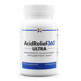 Stop Aging Now AcidRelief360 Ultra – bouteille, soutien possible à la digestion après repas.