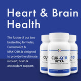 Stop Aging Now CUR-Q10 Ultra Complex : étiquette et emballage révélant Curcumin2K et MAX-Q10.