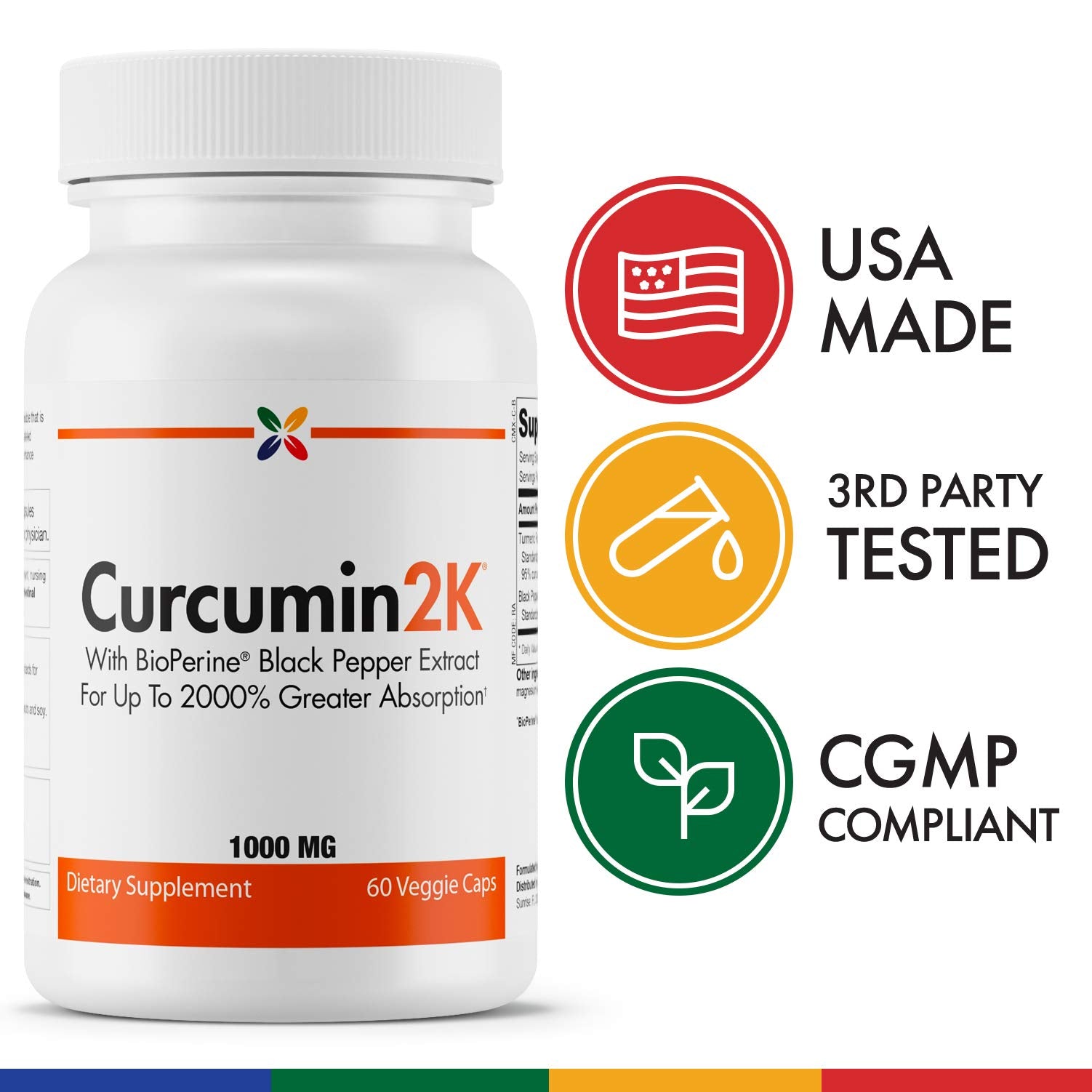 Stop Aging Now Curcumin2K, capsules prêtes à l'emploi, usage quotidien potentiel.