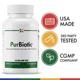 Étiquette lisible PurBiotic, dose quotidienne mise en évidence