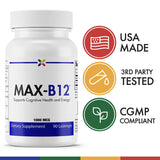 Boîte Stop Aging Now MAX-B12, 90 pastilles pratique pour usage quotidien.