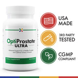 Stop Aging Now OptiProstate Ultra – extrait palmier sabal et bêta-sitostérol illustrés dans la formule.