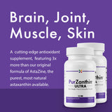 Stop Aging Now PurZanthin: étiquette claire indiquant la présence de gélules faciles à avaler.