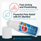 Stopain Gel Roll-On 3oz - Sensation menthol rafraîchissante et apaisante.