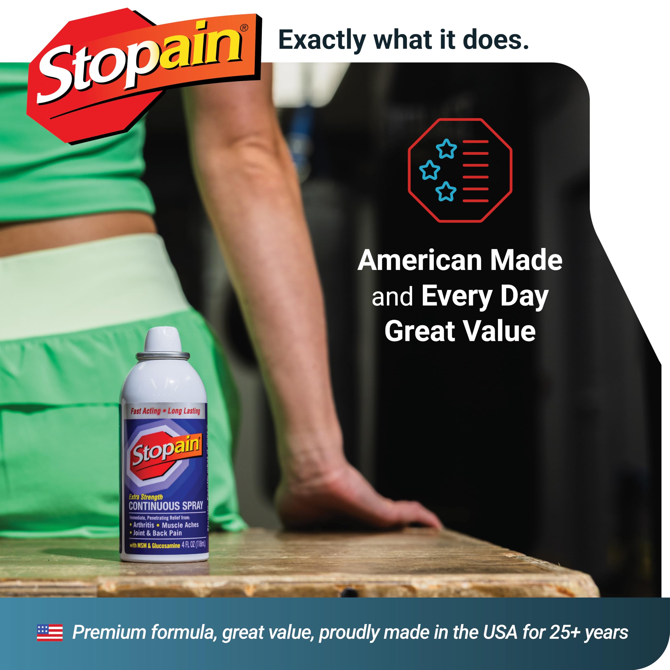 Stopain Spray utilisation sport aide à gérer les douleurs après l'effort.
