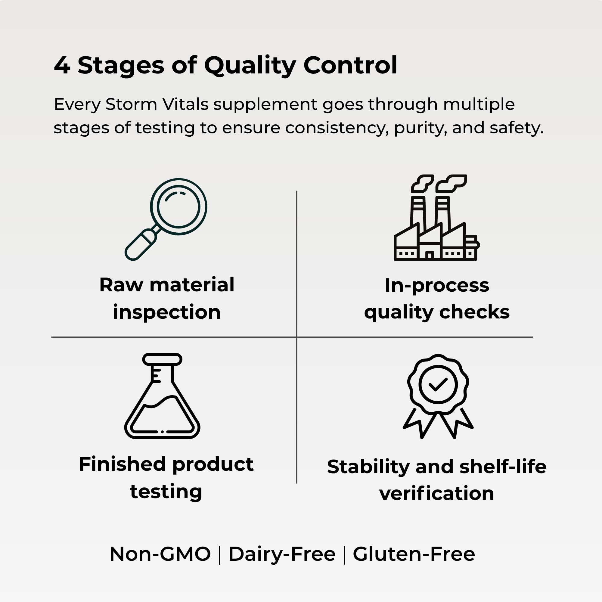STORM VITALS Sans gluten: adapté à divers régimes alimentaires.