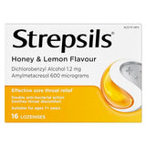 Strepsils boîte rectangulaire 16 pastilles, présentation pratique.