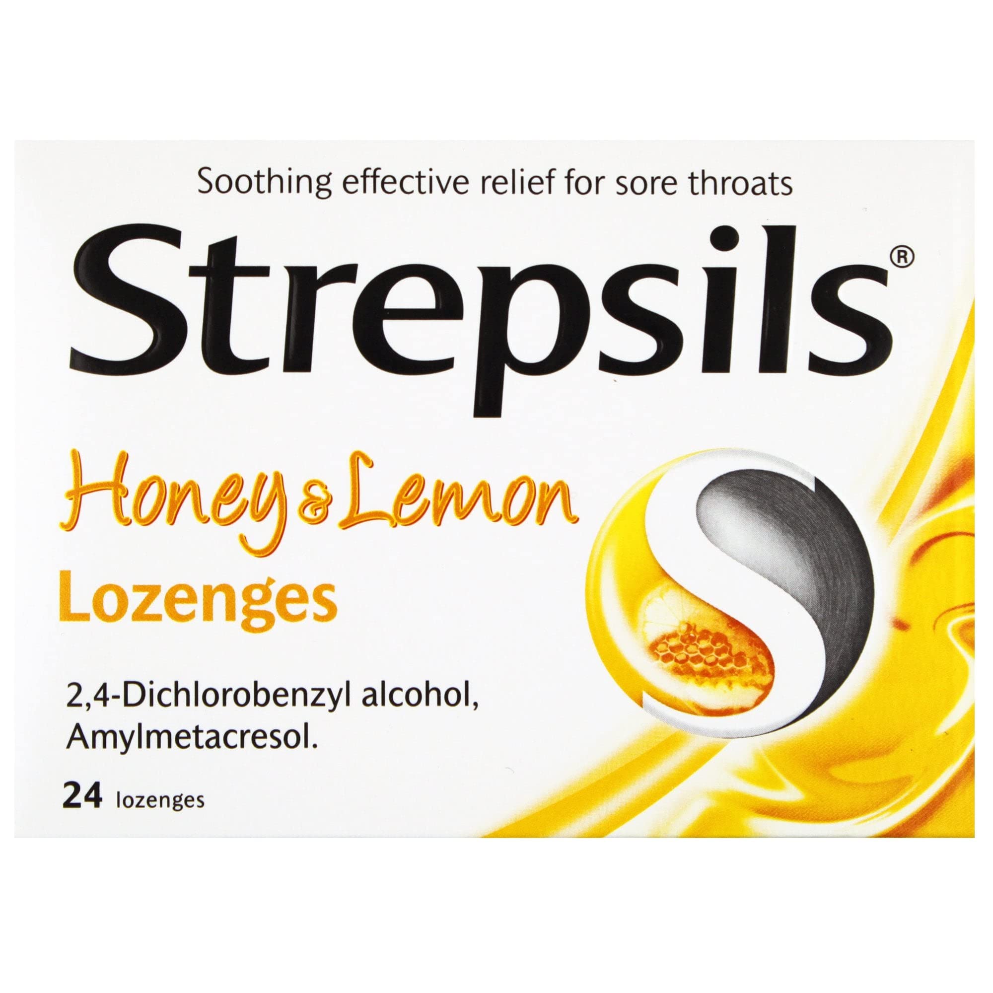 Strepsils miel-citron : pastilles apaisent rapidement le mal de gorge.