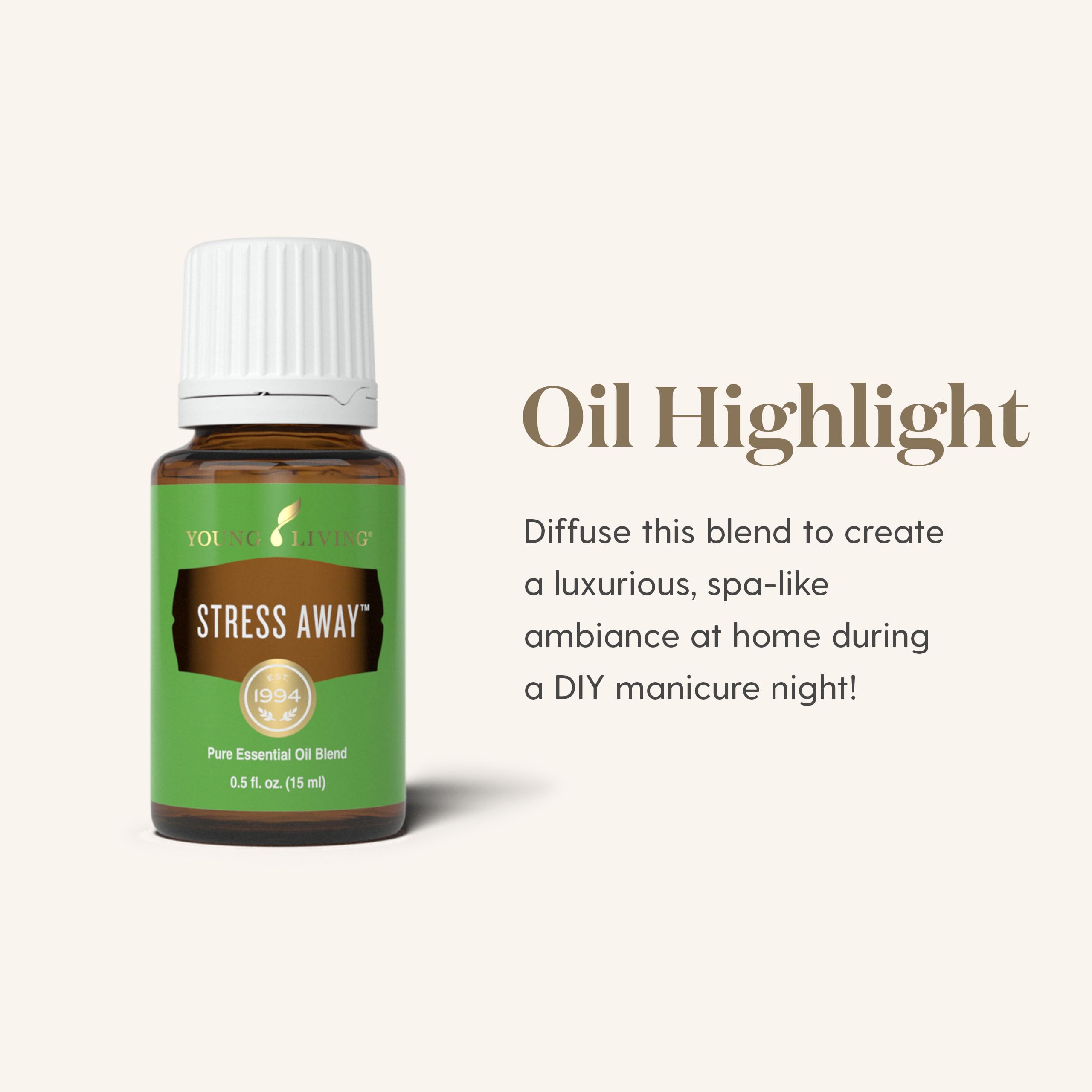 Young Living Stress Away Roll-On sur le poignet ou la nuque.