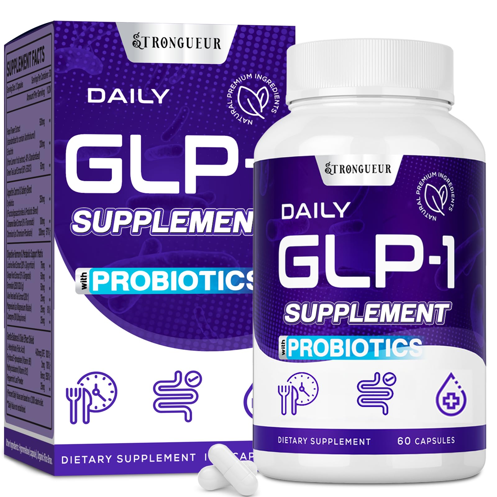 Strongueur GLP-1: capsules-digestif adaptées pour un confort intestinal au quotidien.