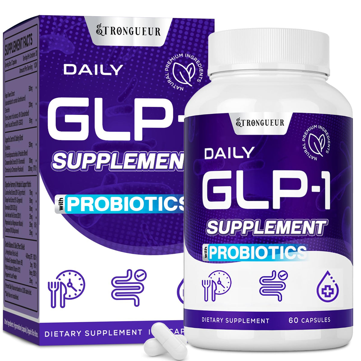 Strongueur GLP-1: capsules-digestif adaptées pour un confort intestinal au quotidien.