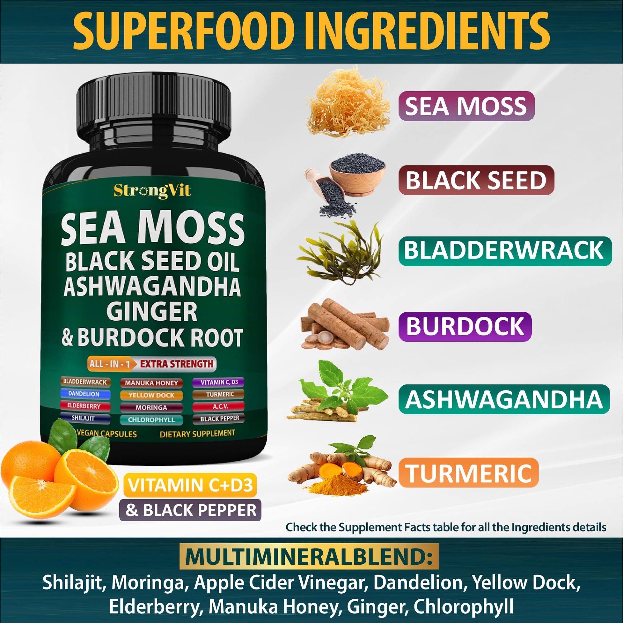 StrongVit – algue bladderwrack, source naturelle de minéraux pour le quotidien.