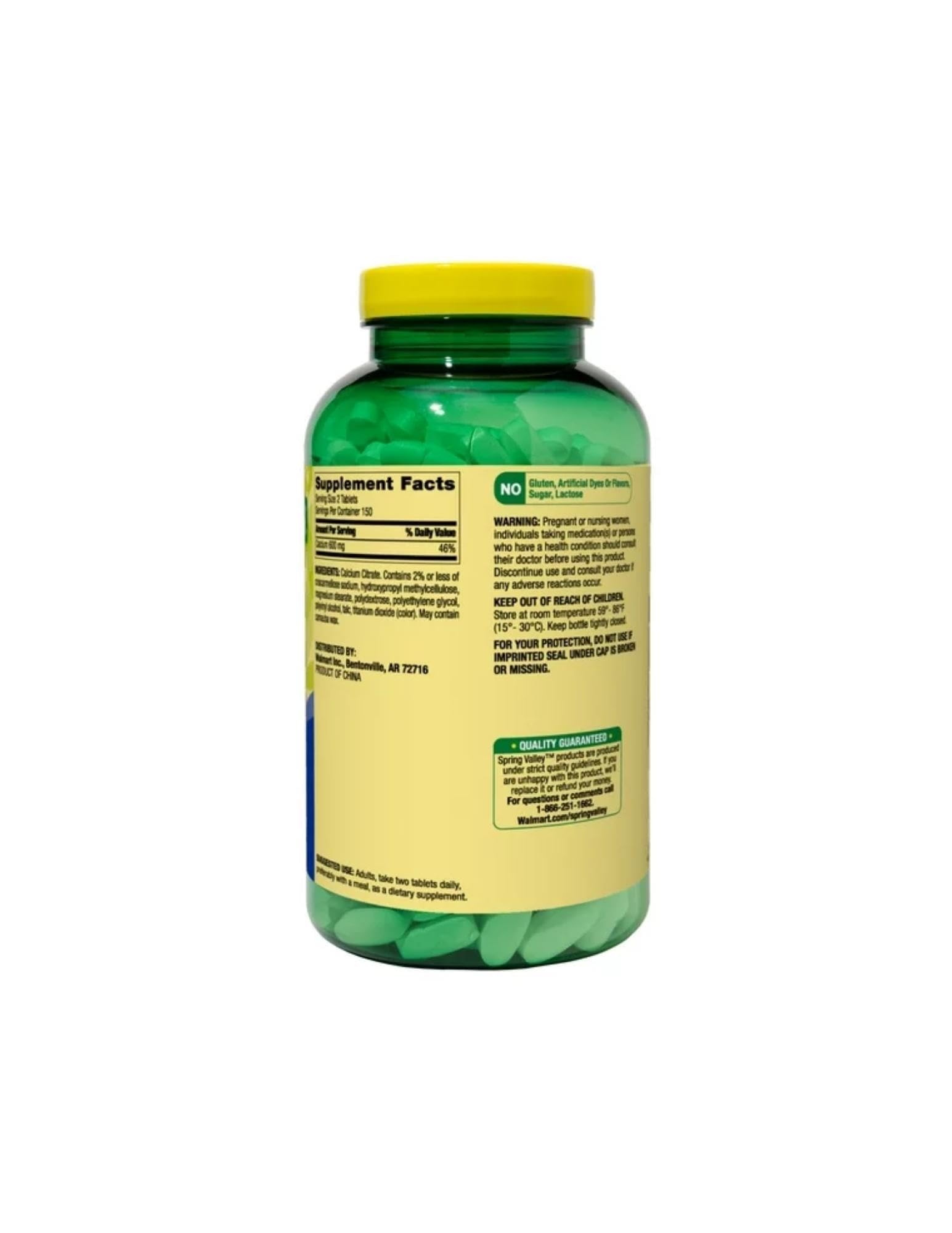 STS Home Calcium Citrate 600 mg — emballage durable offrant environ 5 mois d'approvisionnement