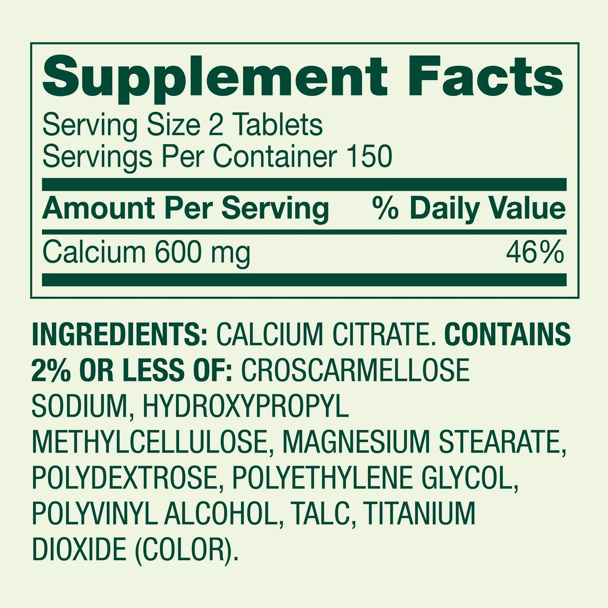 STS Home Calcium Citrate 600 mg — comprimés sans arômes artificiels, expérience neutre